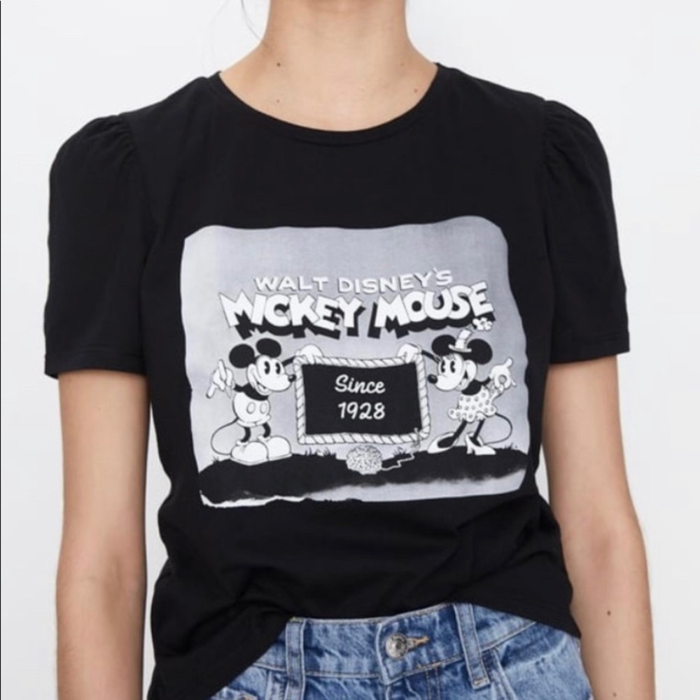 2 - NWT Zara Mickey Mouse Shirts - size Large